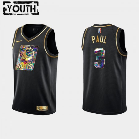 Maglia NBA Phoenix Suns Chris Paul 3 Nike 2021-22 Nero Golden Edition 75th Anniversary Diamond Swingman - Bambino